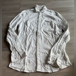 Faherty White Button-Up Shirt